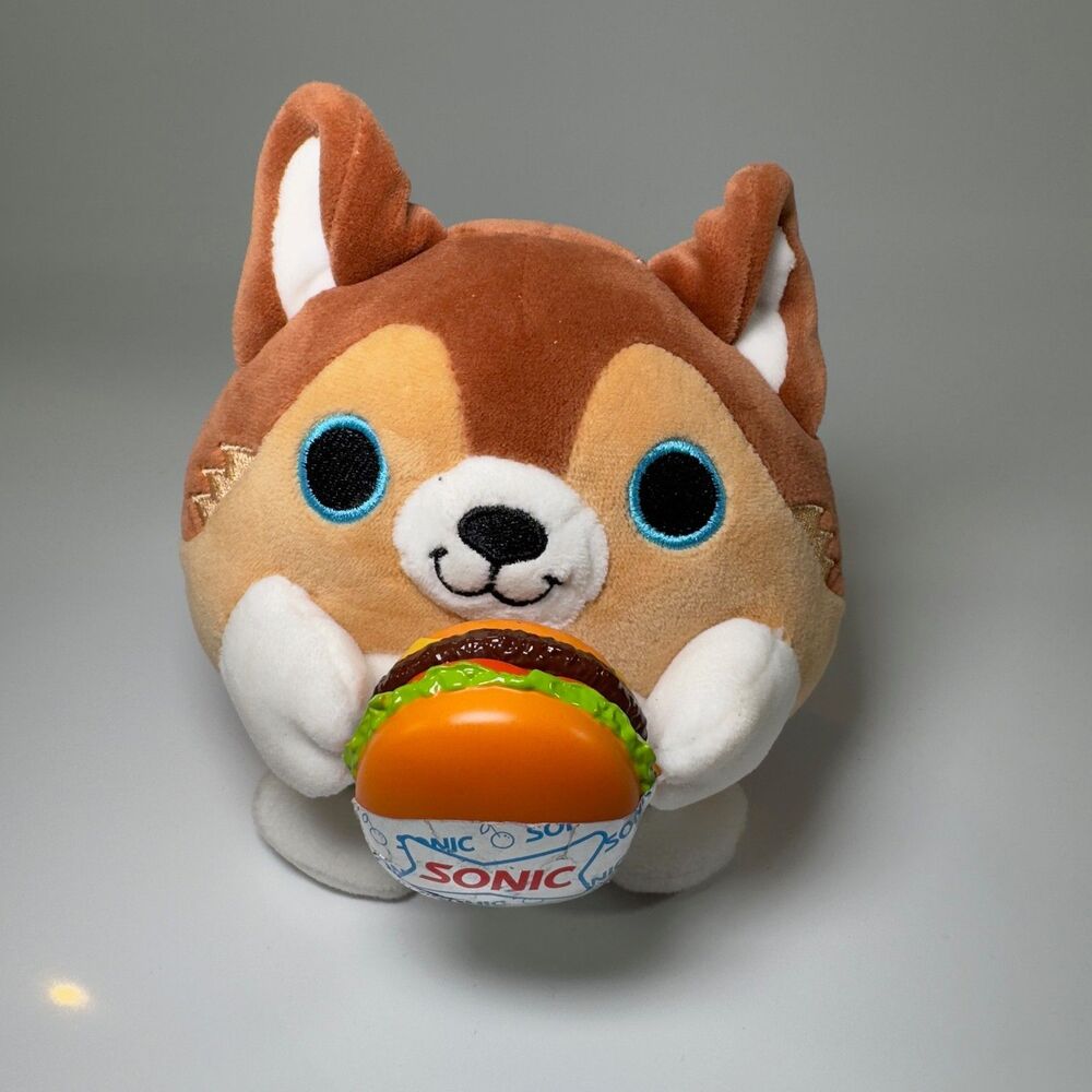 Zuru Snackles Series 2 Lucas Sonic Burger Plush Stuffed Animal 5" Cute Kids Toy
